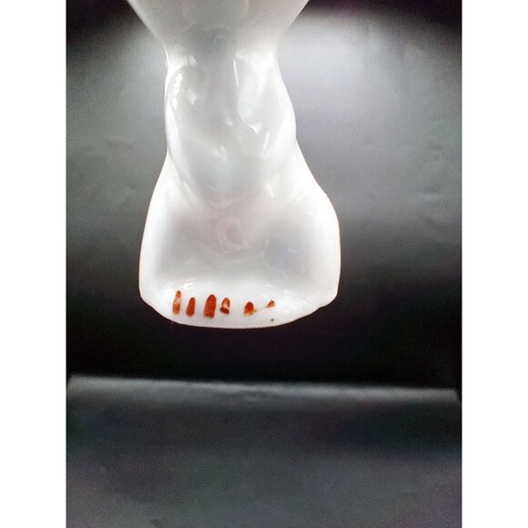 Ceramic Bunny Figurine With Pink Flower Accent Vintage 2 In Glossy Hand Painted - Picture 5 of 16